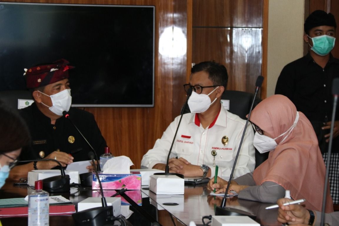 podiumnews.com-Wakil Bupati Tabanan Terima Kunker Kemenko Polhukam